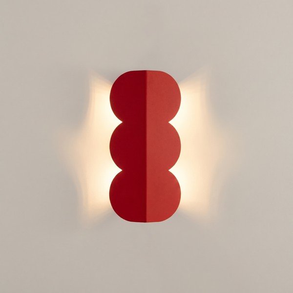 Crvena zidna lampa aluminijska BISCUIT – Thoro-image-4