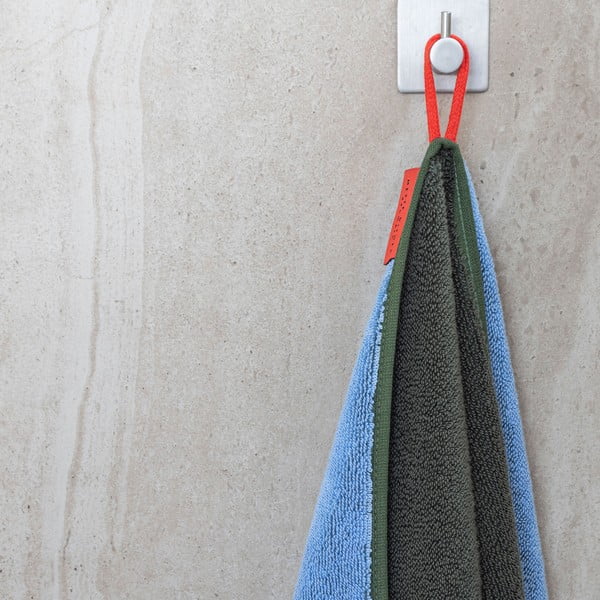 Tamno zeleni/plavi ručnik od organskog pamuka od frotira 70x133 cm Soft – Mette Ditmer Denmark-image-2