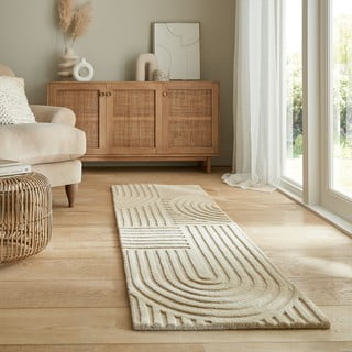 Bež vunena staza 60x230 cm Zen Garden - Flair Rugs