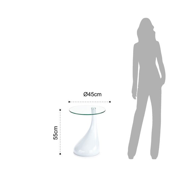 Okrugli pomoćni stol sa staklenom pločom ø 45 cm Pop - Tomasucci-image-2