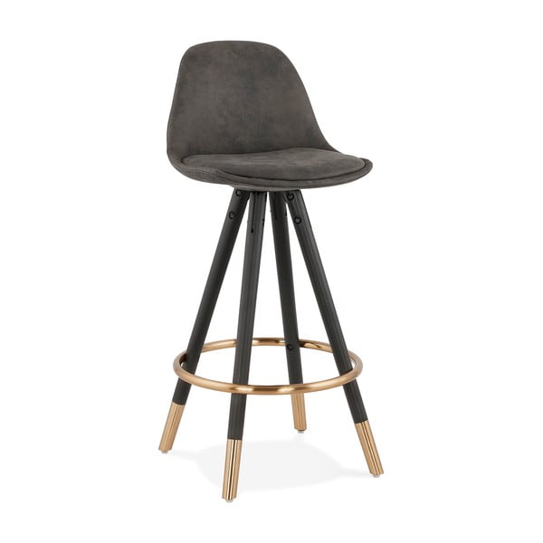 Sive bar stolica Kokoon Bruce Mini, visina sjedala 65 cm
