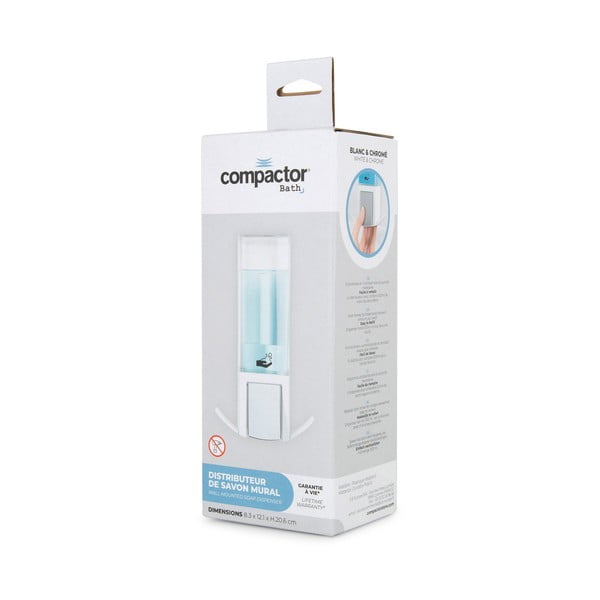 Bijeli zidni dozator sapuna 500 ml – Compactor-image-3