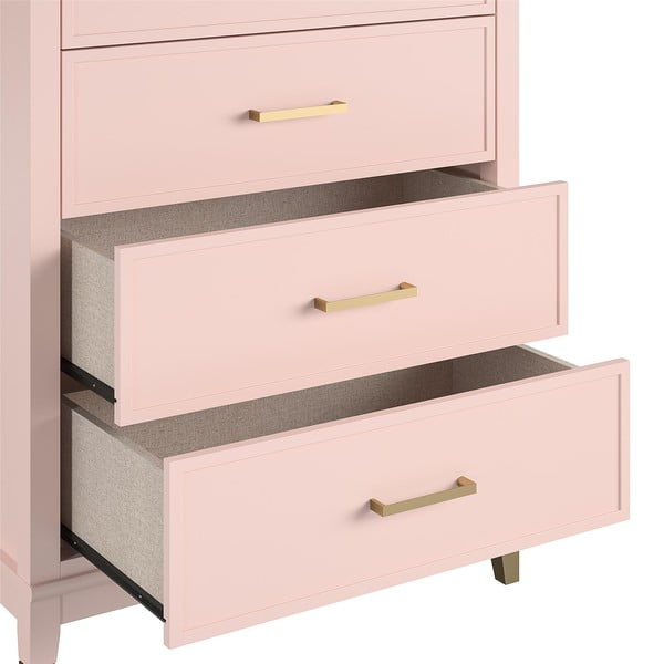 Ružičasta komoda CosmoLiving by Cosmopolitan Westerleigh, 75 x 106 cm-image-4