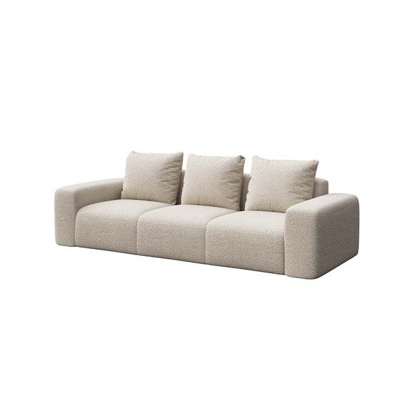 Bež sofa od bouclé tkanine 287 cm Feiro – MESONICA-image-2