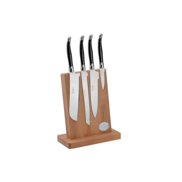 Set od 4 noža od nehrđajućeg čelika na magnetnom bloku Jean Dubost