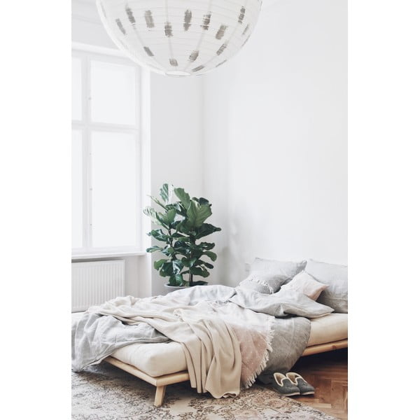 Crni bračni krevet od borovine s podnicom 160x200 cm Senza – Karup Design-image-4