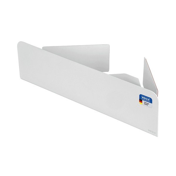 Bijela kupaonska polica s Turbo-loc od nehrđajućeg čelika s postavljanjem bez bušenja/kutna Lizan – Wenko-image-3