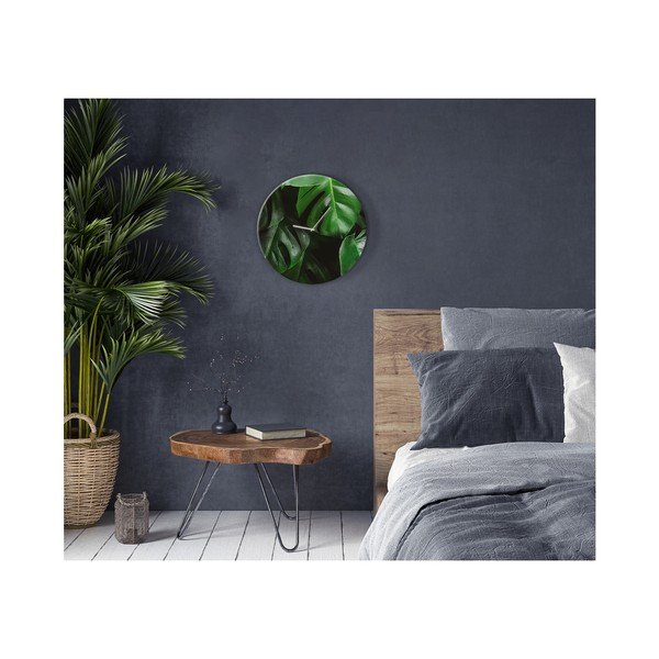 Zidni sat Styler Glassclock Monstera, ⌀ 30 cm-image-1