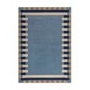 Plavi ručno rađen vunen tepih 160x230 cm Kai Wool Border – Flair Rugs