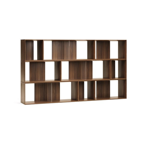 Modularni sustav polica 9 kom u dekoru oraha u prirodnoj boji 202x114 cm Litto – Kave Home-image-2