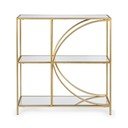 Željezna biblioteka u zlatnoj boji 81x87x31 cm Elenor – Bizzotto