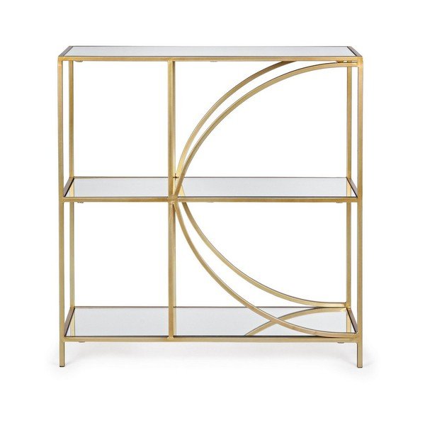 Željezna biblioteka u zlatnoj boji 81x87x31 cm Elenor – Bizzotto
