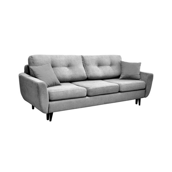 Sivi trosjed na razvlačenje s crnim nogama Mazzini Sofas Jasmin-image-3