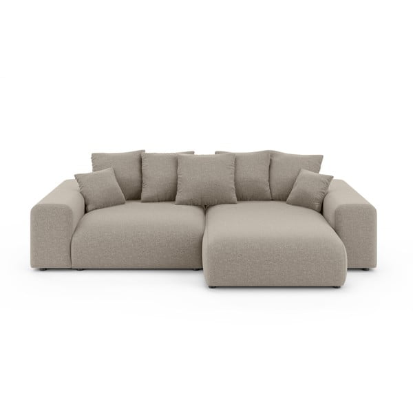 Bež sklopiva/s prostorom za odlaganje kutna garnitura (promjenjiva) Luma – Ropez