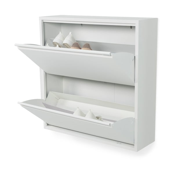 Bijeli metalni preklopni ormarić za cipele 75x77,5x22,5 cm Billy – Spinder Design-image-2