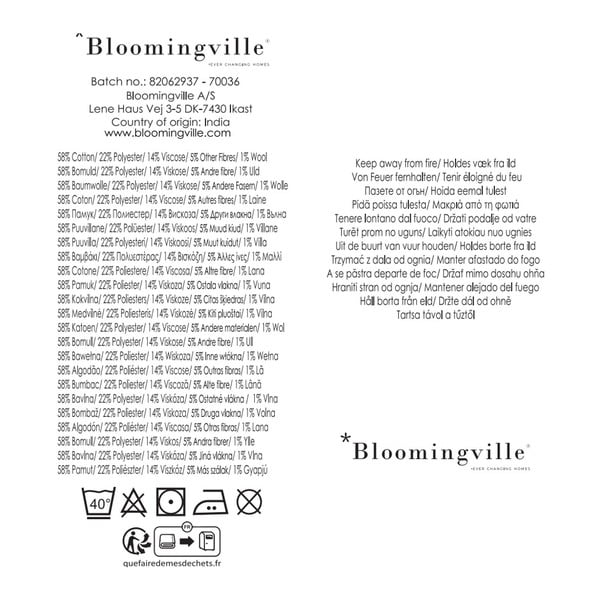 Plava/bež deka od recikliranog pamuka 130x160 cm Ethan – Bloomingville-image-3