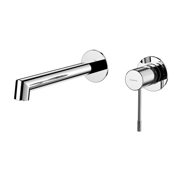 Ugrađena slavina za umivaonik u sjajno srebrnoj boji (s 1 izlazom) Solaris – Sapho