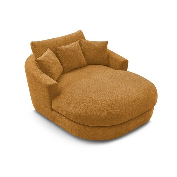 Žuta  fotelja od šenila Belem – Bobochic Paris-image-4