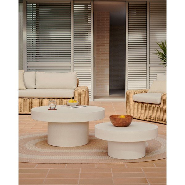 Okrugao vrtni stol betonski ø 90 cm Aiguablava – Kave Home-image-1