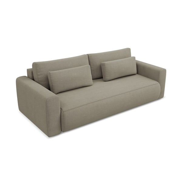 Svjetlo smeđa sklopiva/s prostorom za odlaganje sofa 238 cm Kapua – Makamii-image-2