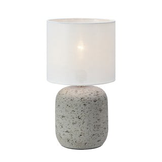 Siva stolna lampa s tekstilnim sjenilom (visina 33 cm) Montagna – Markslöjd