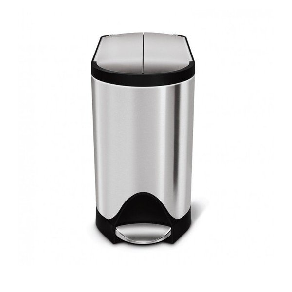 Srebrna mat košara za pedale simplehuman Butterfly, 10 l