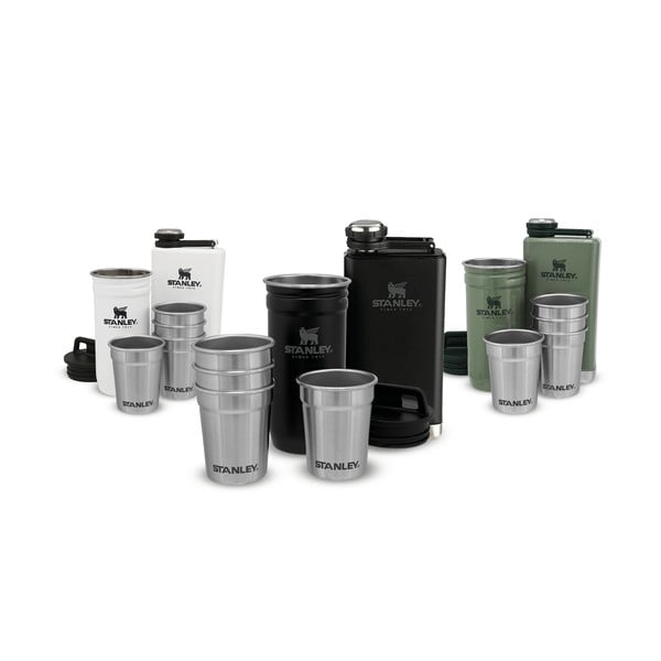 Crni set pljoske i čaša od nehrđajućeg čelika 6 kom 250 ml Adventure Black – Stanley-image-3