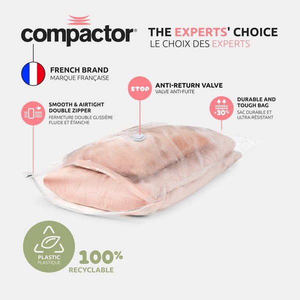 Vakuum vrećice za odjeću u setu 2 kom Premium Valve S – Compactor-image-2