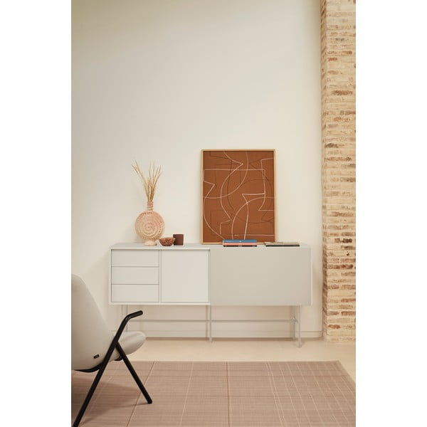 Bež/krem niska komoda s kliznim vratima 180x91 cm Nube – Teulat-image-1