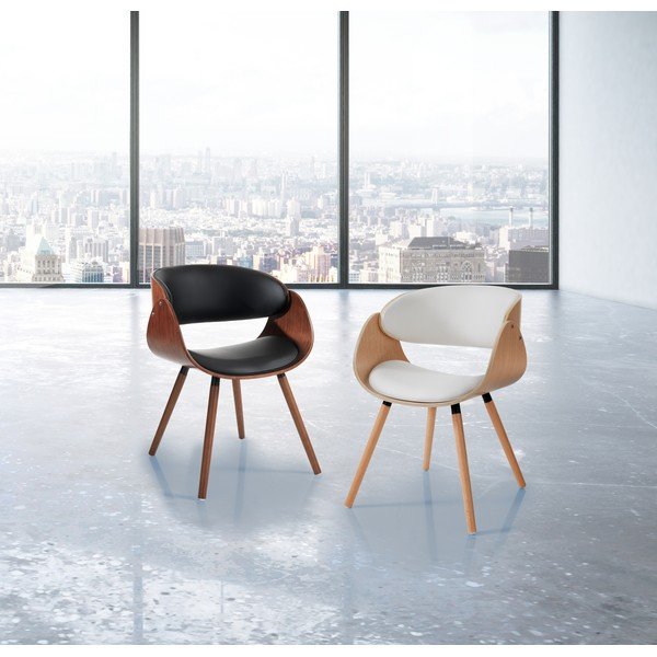 Crna/tamno smeđa podstavljena blagovaonska stolica s naslonima za ruke Visby Evo – Tomasucci-image-4