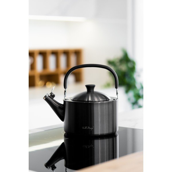 Crno kuhalo za vodu s klipom Vialli Design Diamante, 1,5 l-image-4