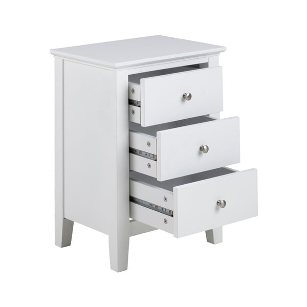 Bijeli noćni ormarić s 3 ladice Actona Linnea-image-3