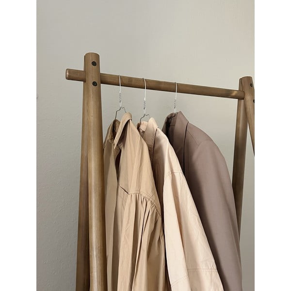 Smeđi stalak za odjeću od borovine Hongi - Karup Design-image-1