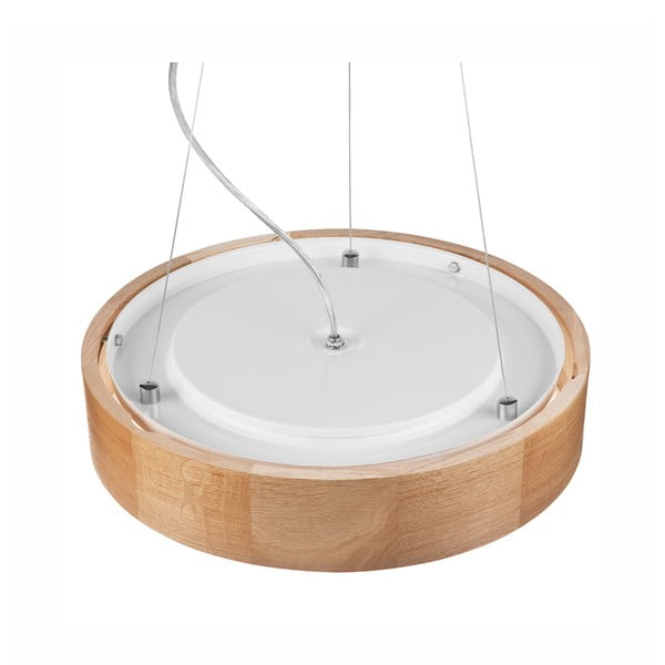 Smeđa viseća svjetiljka sa staklenim sjenilom ø 37 cm Eveline – LAMKUR-image-4