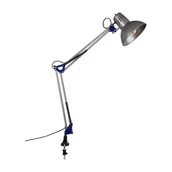 Stolna lampa sa savitljivom konstrukcijom/s hvataljkom u srebrnoj boji (visina 73,5 cm) Tajo – Trio