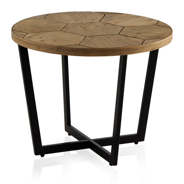Konferencijski stol s crnom željeznom strukturom gusjela saća, ⌀ 59 cm