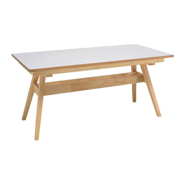 Bijeli stol za blagovanje s nogama od hrasta sømcasa Abbie, 150 x 90 cm