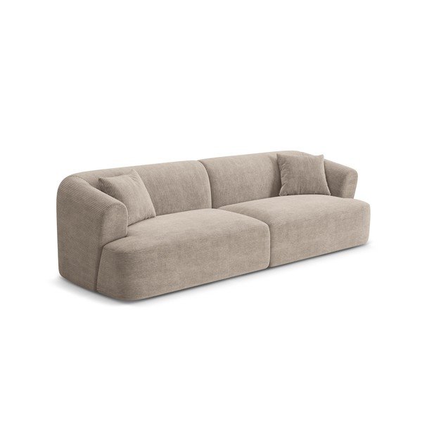 Svjetlo smeđa sofa od samta 255 cm Campi – Cosmopolitan Design-image-2