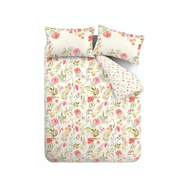 Krem posteljina za bračni krevet 200x200 cm Ella Poppy – Catherine Lansfield