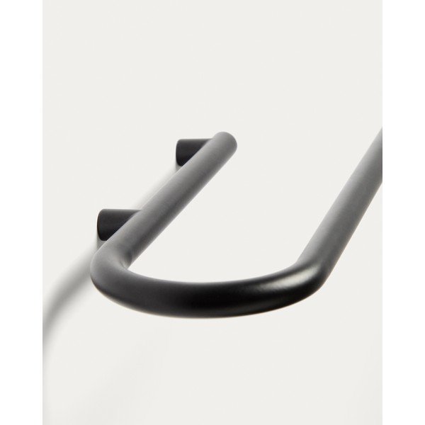 Crni zidni držač za ručnike od nehrđajućeg čelika Arely – Kave Home-image-3