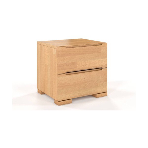 Noćni stolić od bukovine s dvije ladice SKANDICA Sparta-image-2