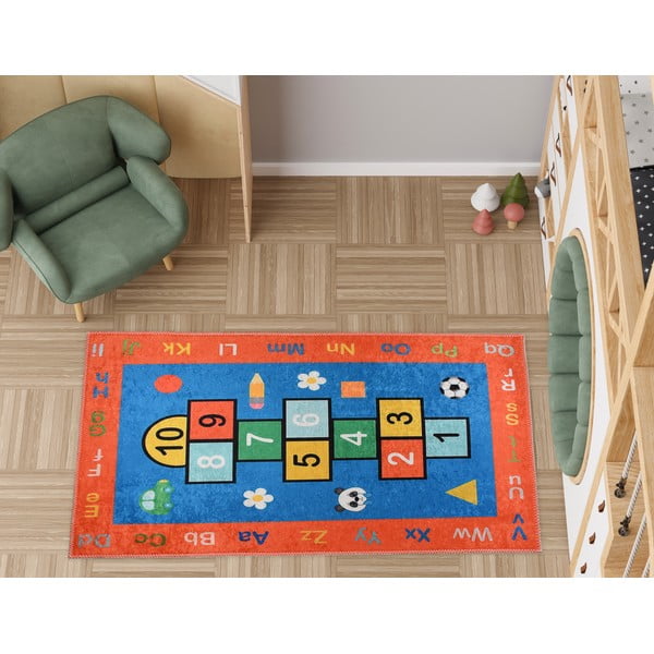 Narančasti periv dječji tepih za igru 120x180 cm Hopscotch Orange – Vitaus-image-1