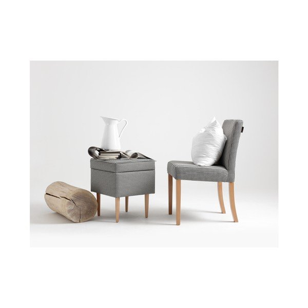 Crno-bijela stolica s prirodnim nogama Custom Form Wilton-image-3
