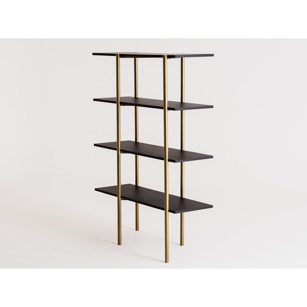 Polica za knjige u crno-zlatnoj boji 110x150 cm Rave - CustomForm-image-3