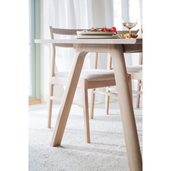 Proširiv blagovaonski stol od punog hrasta 95x220 cm Clapperton – Rowico-image-3