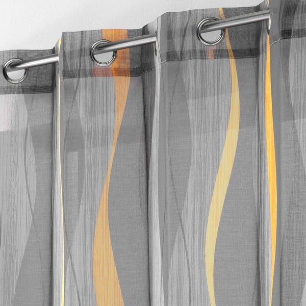 Siva prozirna zavjesa od voila 140x240 cm Ondulys – douceur d'intérieur-image-1