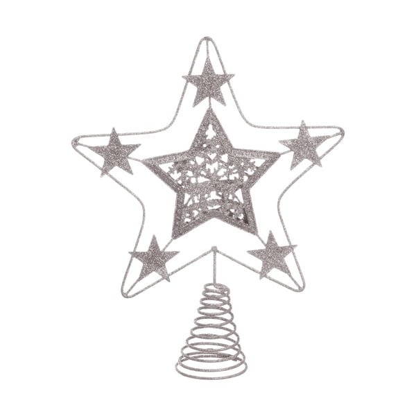 Zvijezda za božićno drvce u srebrnoj boji - Casa Selección, ø 18 cm