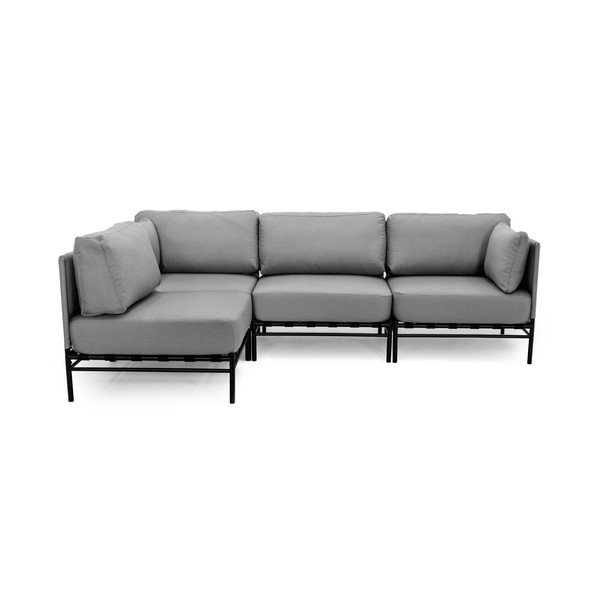 Svijetlo sivi vrtni modularni kauč 234 cm Dandy – Sit Sit-image-2