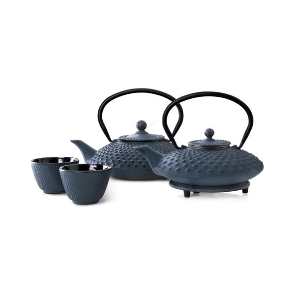 Set od 2 plave šalice za čaj od lijevanog željeza Bredemeijer Xilin, ⌀ 7,8 cm-image-2