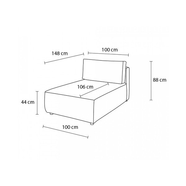 Ciglasta modularna sjedeća garnitura od samta (promjenjiva) Nihad modular – Bobochic Paris-image-4
